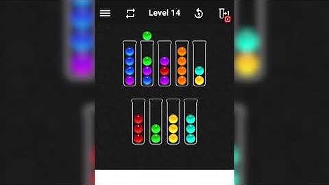 Ball sort color water puzzle level 14