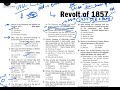 Modern India questions -THE REVOLT OF 1857