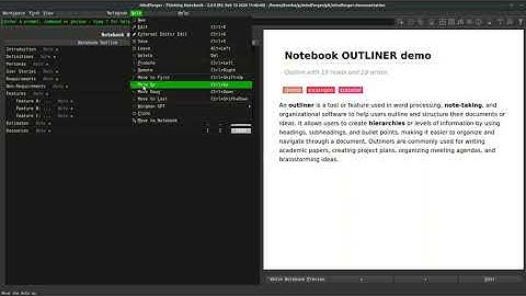 MindForger: Outliner