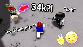 The Worst 34K Total Kills Player I’ve Ever Met 🥀😔✌ | The Strongest Battlegrounds