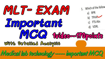 MLT mcq questions || Medical laboratory technician MCQ answers || PART-1