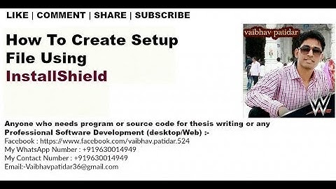 How to Create a Setup exe file in Visual Studio 2013 or 2010
