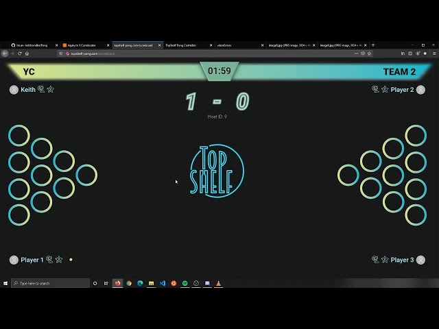 TopShelf-Pong YC Demo