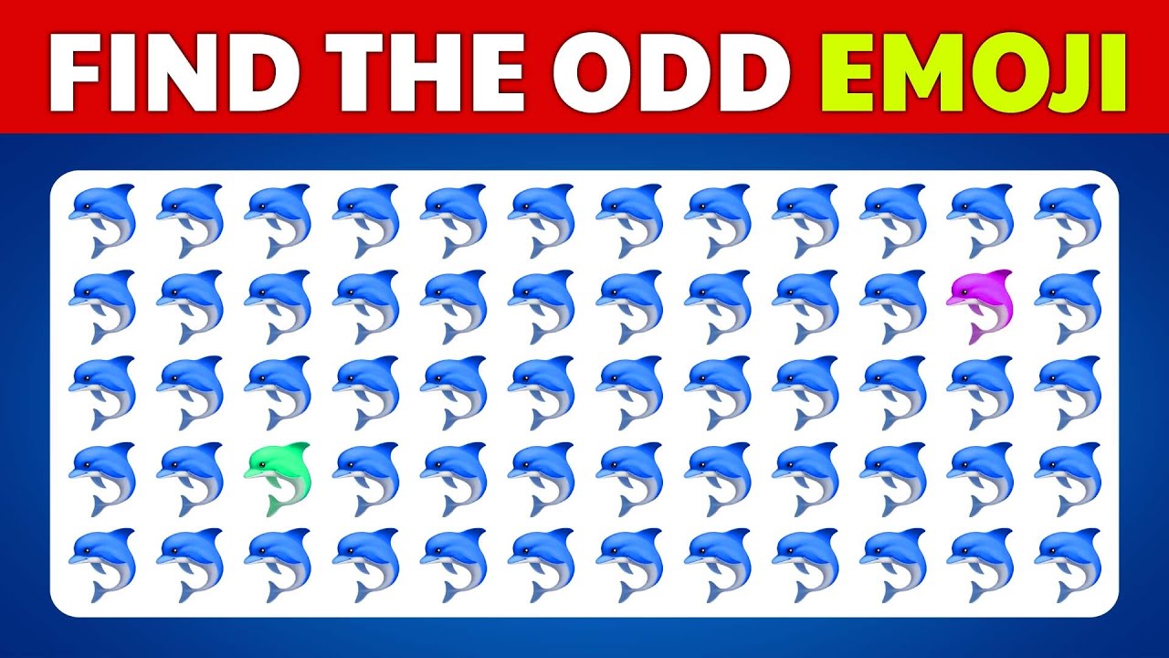 Find the ODD One Out 👀 Emoji Edition | 50 Rounds Emoji Eye Test ...