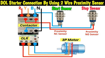 DOL Starter Start & Stop with Sensor By Using Two Wire Proximity Sensor @MianElectric
