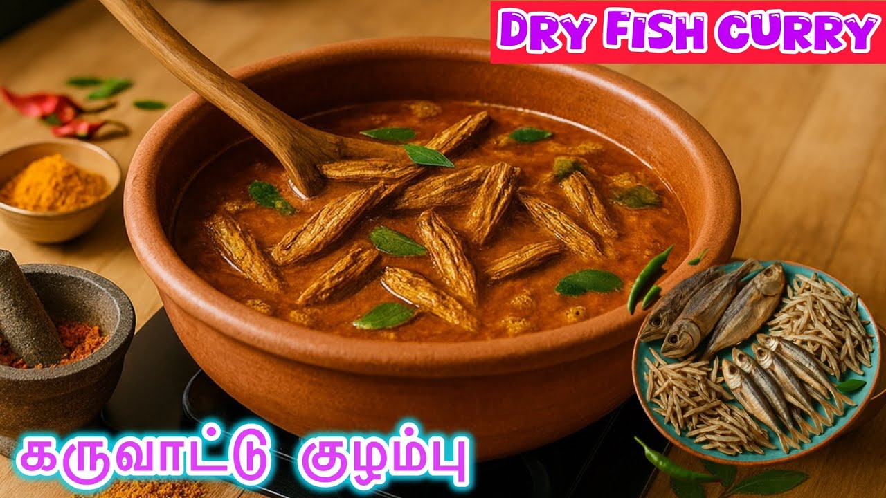 🔥 Tamil Nadu Style Dry Fish Recipe | Nethili/Dry Fish Gravy | அசல் தமிழ்நாடு ஸ்டைல் கருவாடு ரெசிபி