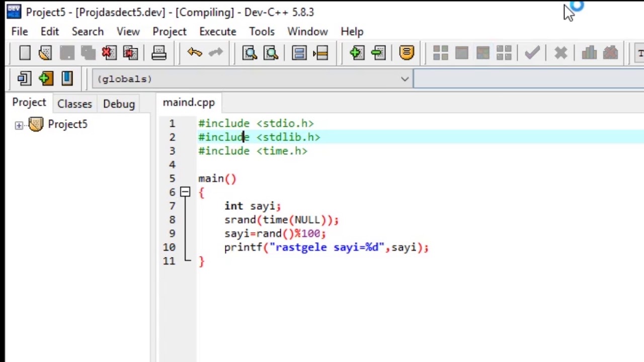C Programlama Rastgele Sayı Üretme - YouTube