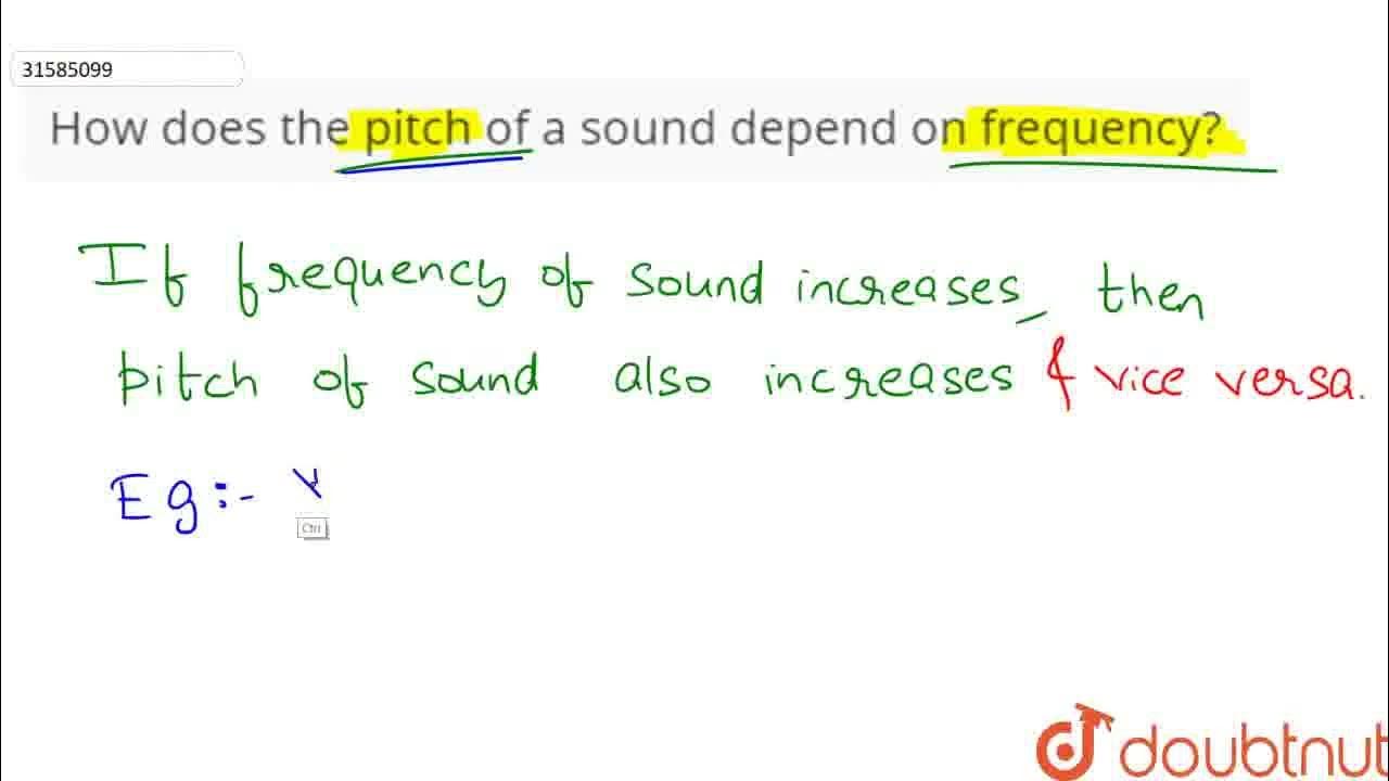 How does the pitch of a sound depend on frequency? CLASS 9 SOUND