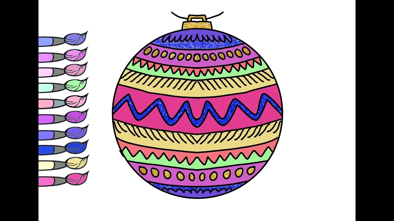 how to draw a Christmas Ornament cute and easy YouTube
