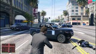 GTA 5 - Michael vs the Mafia on Vinewood Boulevard   Ten Star Escape
