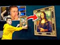 Miniminter Reacts To SNEAKING A Painting Next To The Mona Lisa