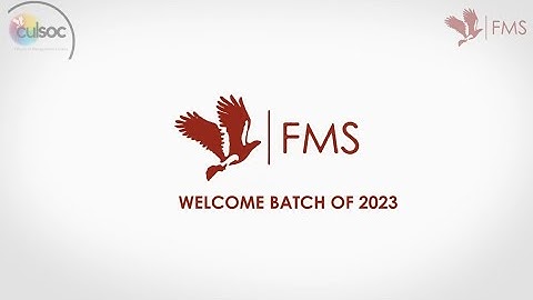 Welcome Video | Batch of 2023 | Faculty of Management Studies, Delhi