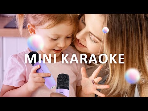 Дитяча міні караоке-машина з мікрофоном (Bluetooth), Рожева, Ефекти голосу, видео 1