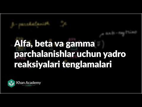 Video: Kimyoda alfa yemirilishi nima?