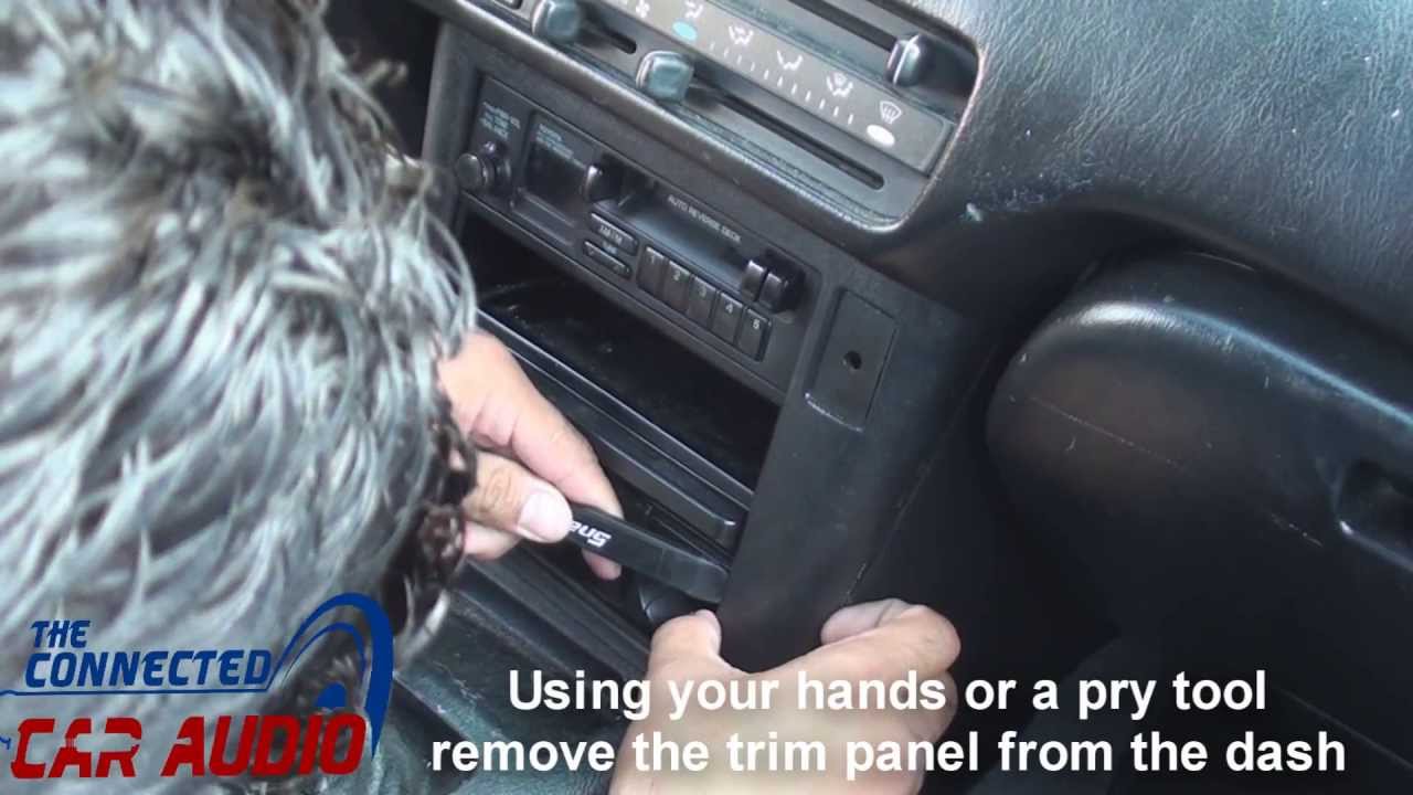 remove factory stereo Tercel 1991-1995 - YouTube 1998 toyota avalon stereo wiring harness 