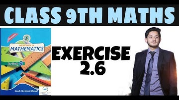 Exercise 2.6 Class 9 Sindh Board || New Mathematics || Sir Shuja