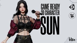 PREVIEW - GAME-READY 3D Character - KPOP SUN