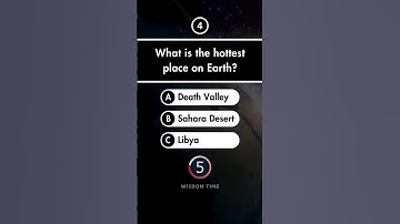 What Is The Hottest Place On Earth #geographyquiz #generalknowledgequiz
