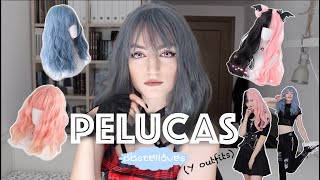 PROBANDO PELUCAS BARATAS + OUTFITS | PASTELLOVES