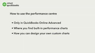 How to use the performance centre in QuickBooks Online Advanced