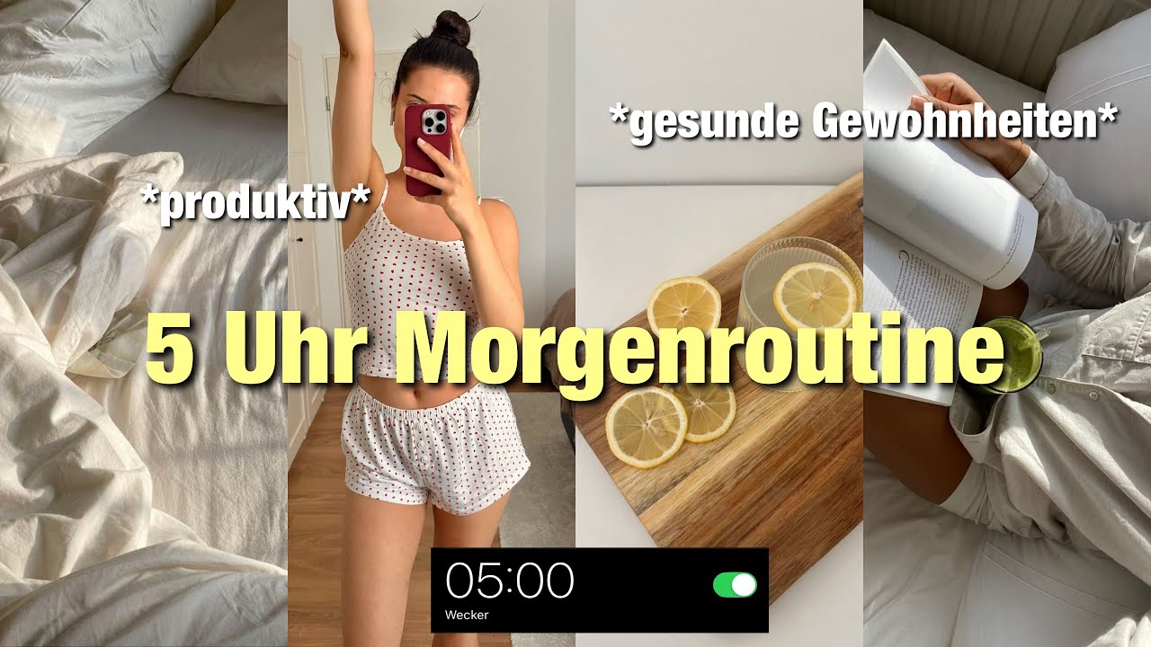 Meine 5 Uhr Morgenroutine ☀️ | *produktiv, gesunde Gewohnheiten*
