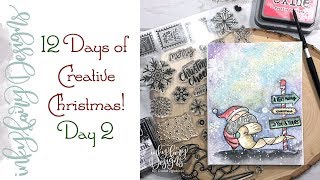 Watercoloring with Distress Oxides for 12 Days of Creative Christmas Day 2