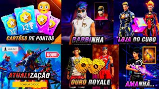 NOVO OURO ROYALE, NOVA ATUALIZAÇÃO SETEMBRO, CARTÃO DE PROTEÇÃO, LOJA DO CUBO E MAIS - FREE FIRE
