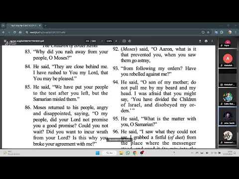 Submitters Quran Study - English -  Apr 13, 2024 - [20:60] - Cafer