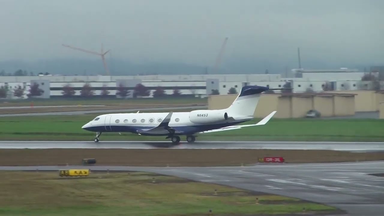 Nike Gulfstream G650 Takeoff at Hillsboro Airport | KHIO Spotter