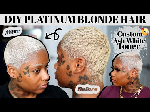 DIY Icy White Platinum Blonde Hair Tutorial + How To Tone Hair | Laurasia Andrea Blonde Hair