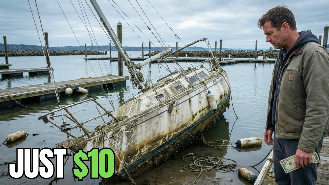 ⁣I Bought a Sunken Westsail 32 for Just $10. What I Found Inside Changed Everything.