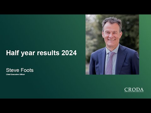 Croda Half Year Results 2024 - video from Croda