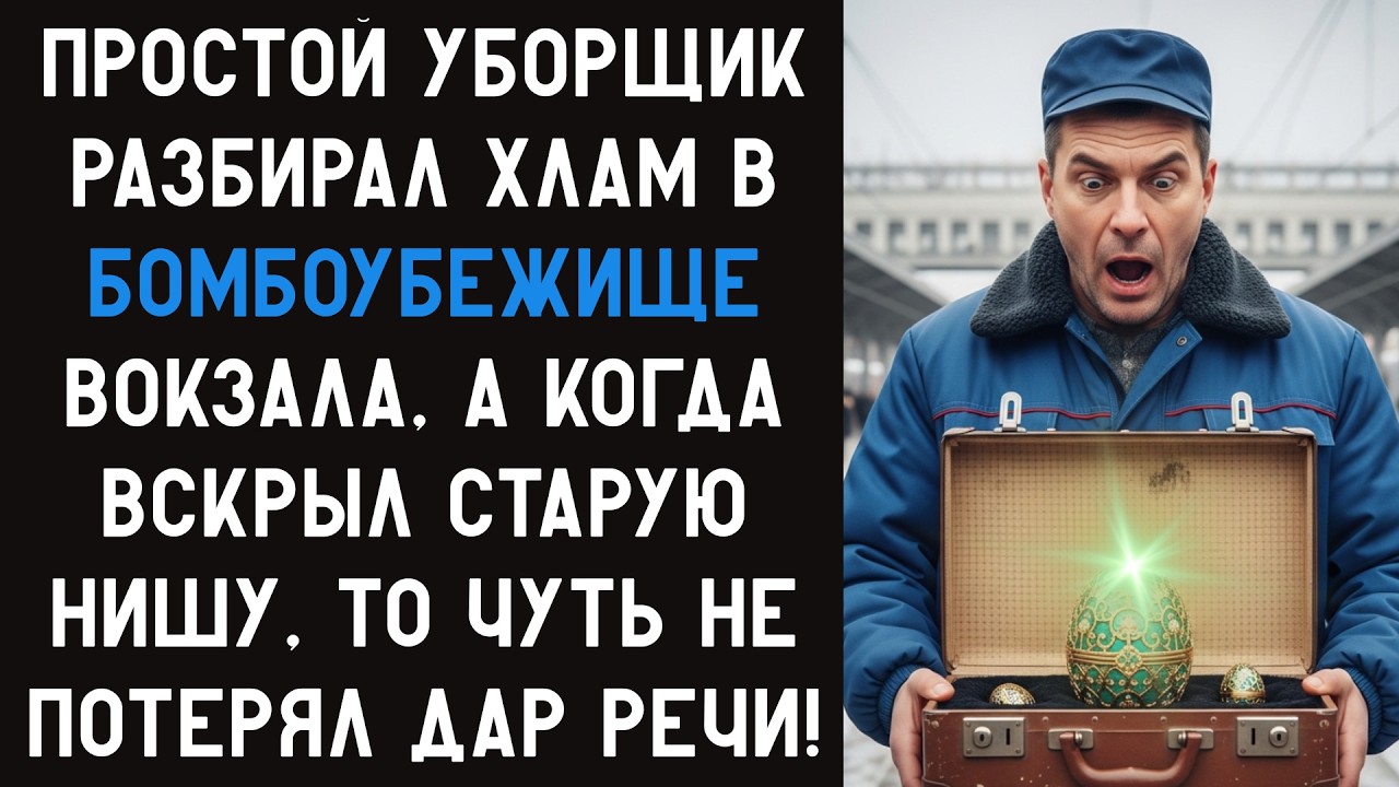 УБОРЩИК РАЗБИРАЛ ХЛАМ В БОМБОУБЕЖИЩЕ ВОКЗАЛА, А КОГДА ВСКРЫЛ СТАРУЮ НИШУ - ЧУТЬ НЕ ПОТЕРЯЛ ДАР РЕЧИ!