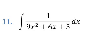 class 12 math exercise 7.4 Question 11 integral 1/(9x^2+6x+5) dx | ∫1/(9x^2+6x+5) dx
