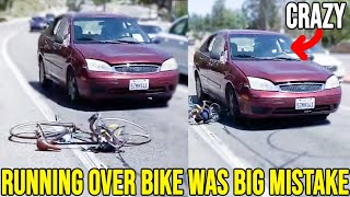 Arrogant Driver gets ANGRY and Runs Over a Bicycle | Epic Dashcam Moments