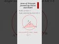 Area of Triangle formed by Chord and Radii #mathshorts #chords #circle #mensuration #class10maths
