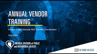 2024 Annual Vendor Training