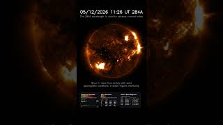 Sun 24 Hour Timelapse | Iron XV / 284 Å | Extreme UV (May 12, 2026) #shorts