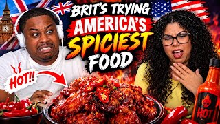 BRITS TRY AMERICAS SPICIEST FOOD... THEY REGRET IT BIG TIME | AMERICANS REACT