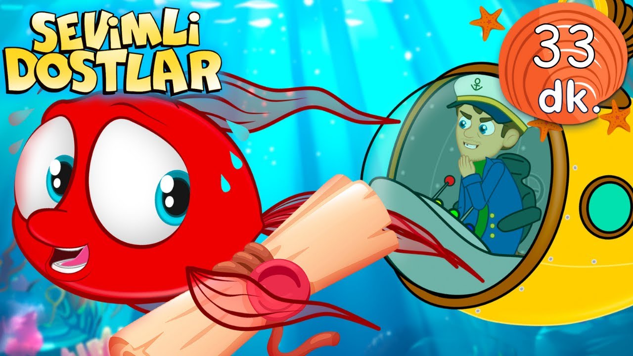 Kırmızı Balık Hazine Avında ❤️🗺️ Sevimli Dostlar Bebek ve Çocuk Şarkıları