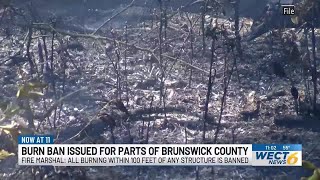 Burn ban issued for parts of Brunswick County