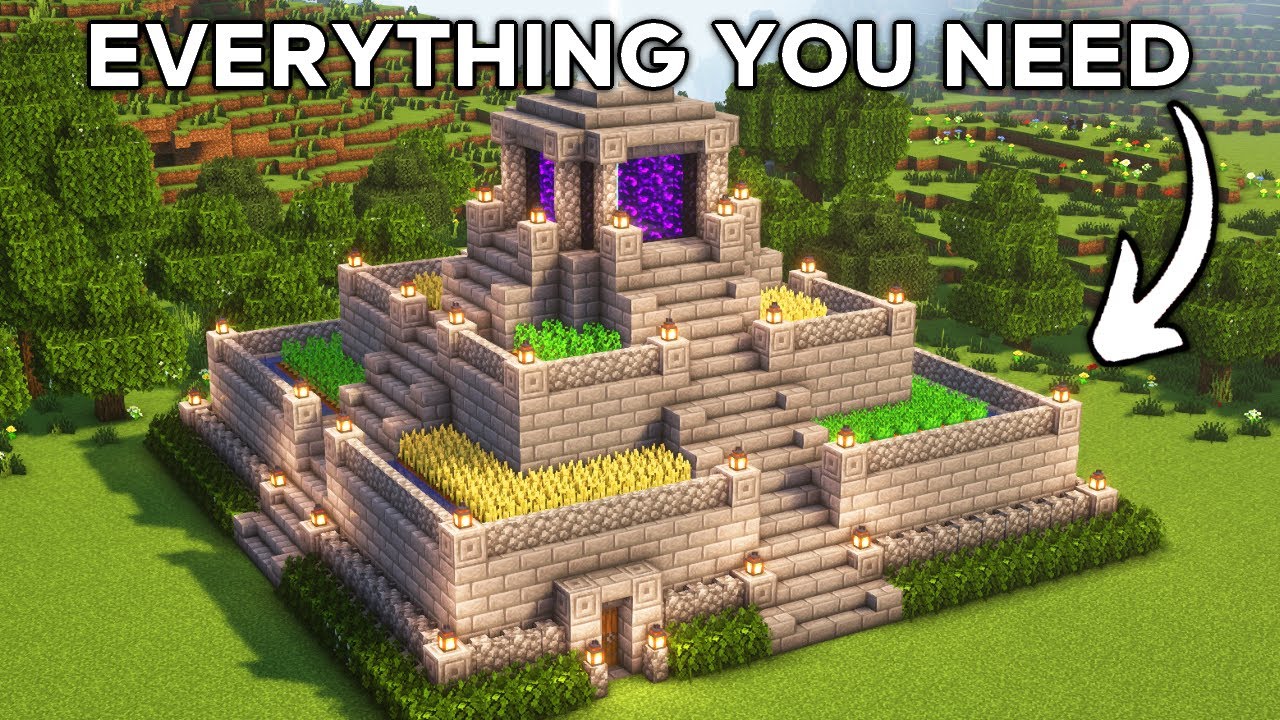 Minecraft: How to Build a Survival Temple | Tutorial - YouTube