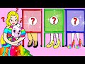 Paper Dolls Dress Up - Rapunzel Skirt and Rainbow Brave Animal Dress - Barbie Story & Crafts