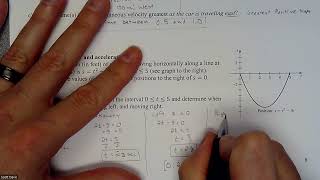 Calc 1 - Word Problem with Velocity and Acceleration from the Position Function #1