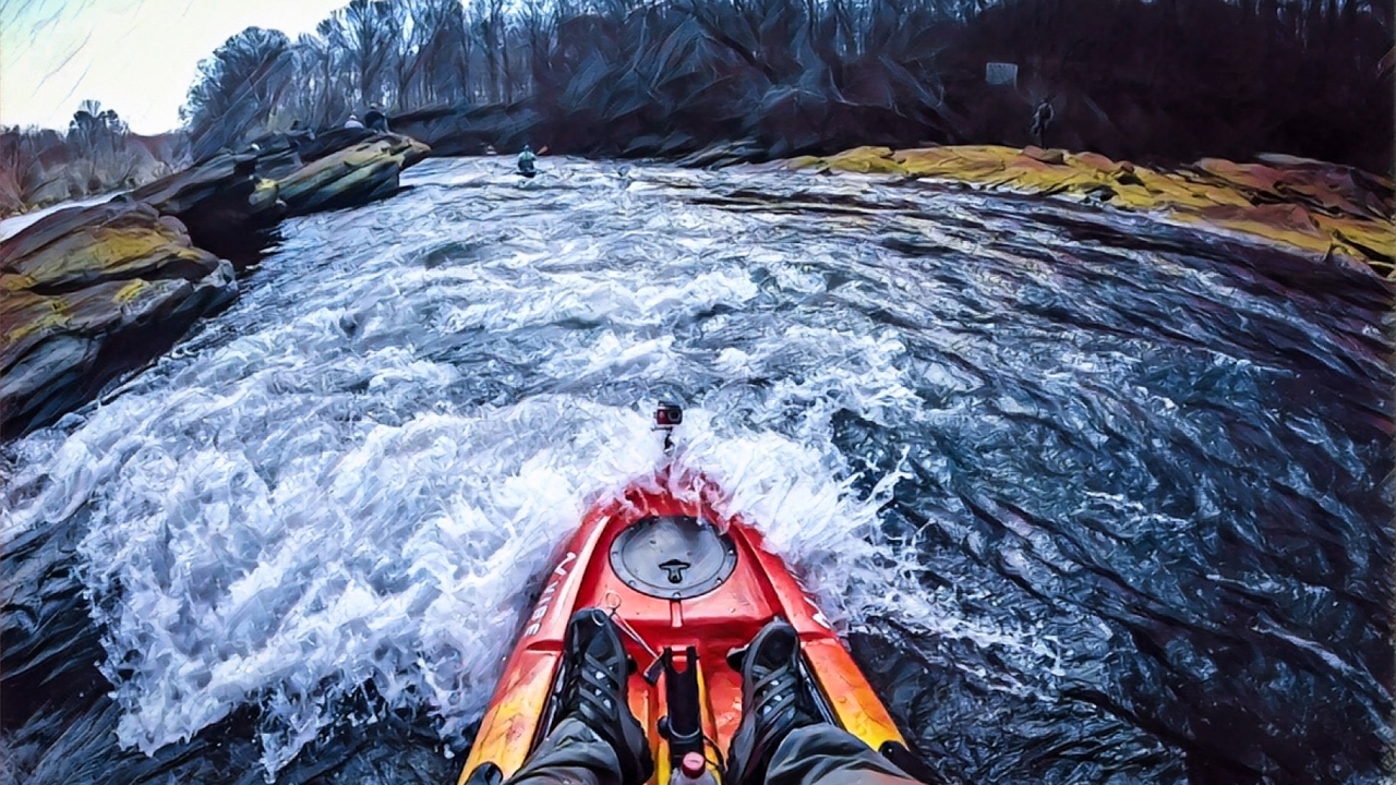 COLD Chattahoochee River Kayak Fishing for Trout 2017 in the NEW Vibe Yellowfin 100 YouTube