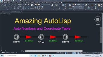 Auto Numbers and Coordinate table in autocad | AutoLisp | AutoCAD Toturial.
