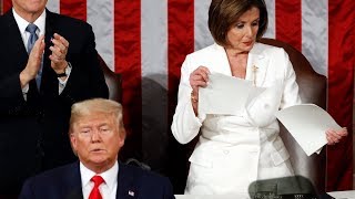 Nancy Pelosi rips up copy of Donald Trump’s State of the Union address