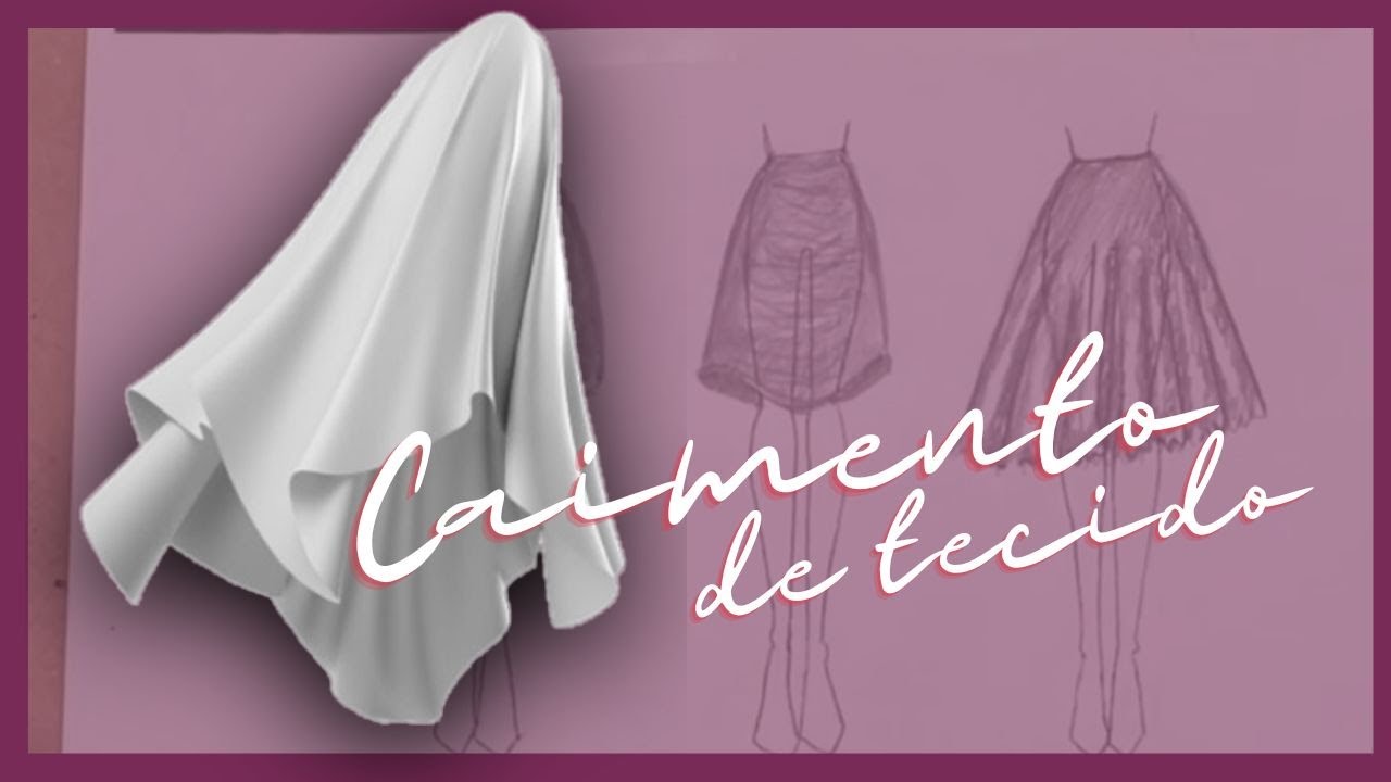 Como desenhar caimento tecido | Desenho de moda passo a passo  