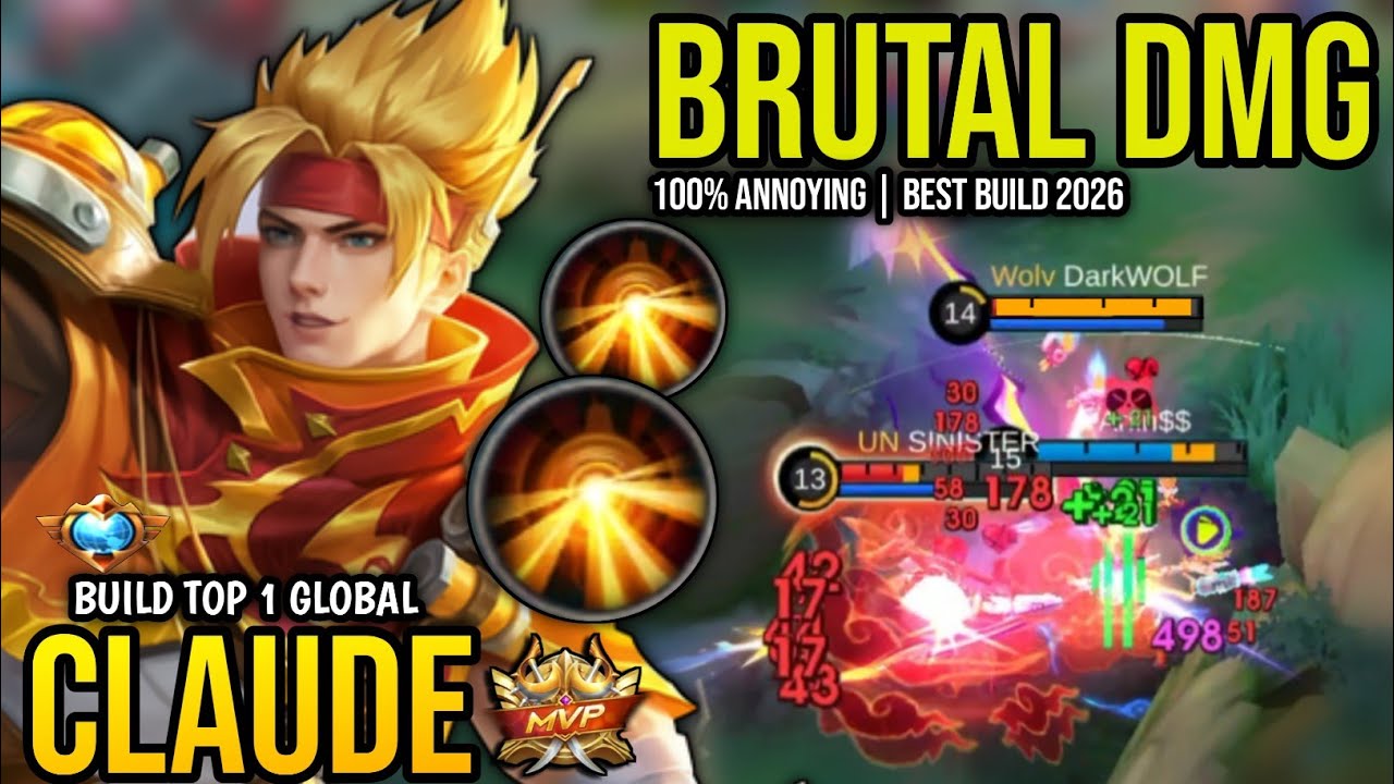 CLAUDE BEST BUILD 2026 | BUILD TOP 1 GLOBAL CLAUDE GAMEPLAY | MOBILE LEGENDS✓