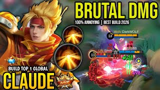 CLAUDE BEST BUILD 2026 | BUILD TOP 1 GLOBAL CLAUDE GAMEPLAY | MOBILE LEGENDS✓